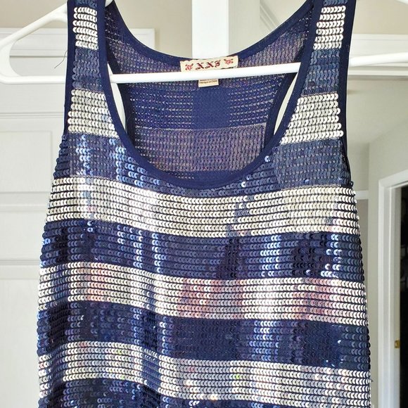 Forever 21 Navy & Silver Tank Top - Picture 1 of 3